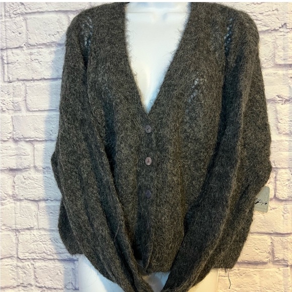 Free People Sweaters - Free People Amelia cardigan alpaca wool gray M